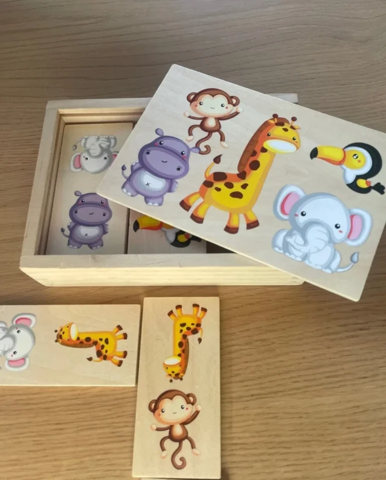 Jeux Domino en bois Playtive – photo 2